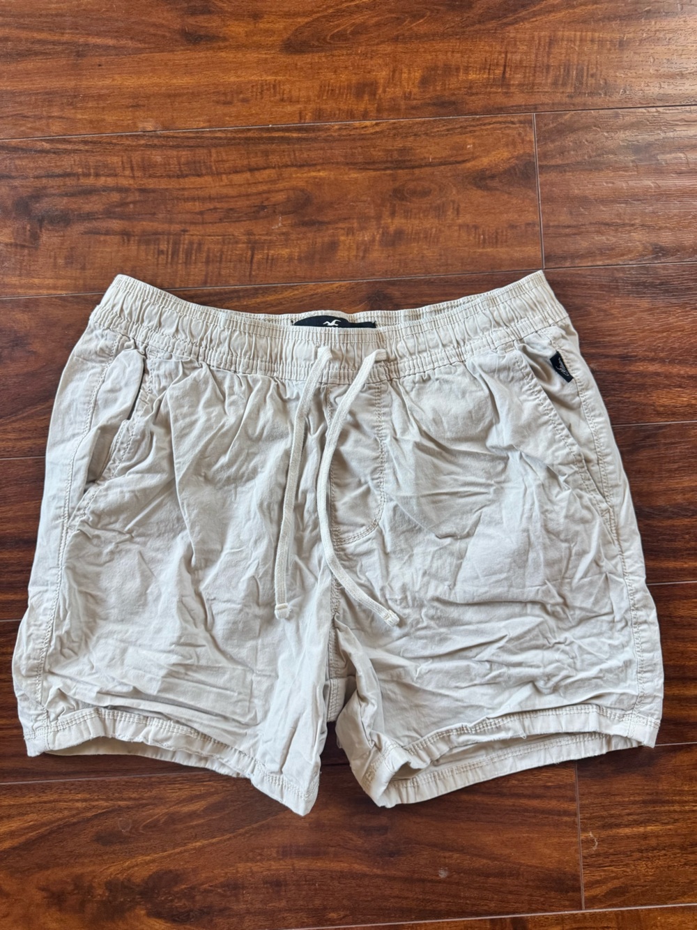 Hollister Light Beige Drawstring Men’s Shorts